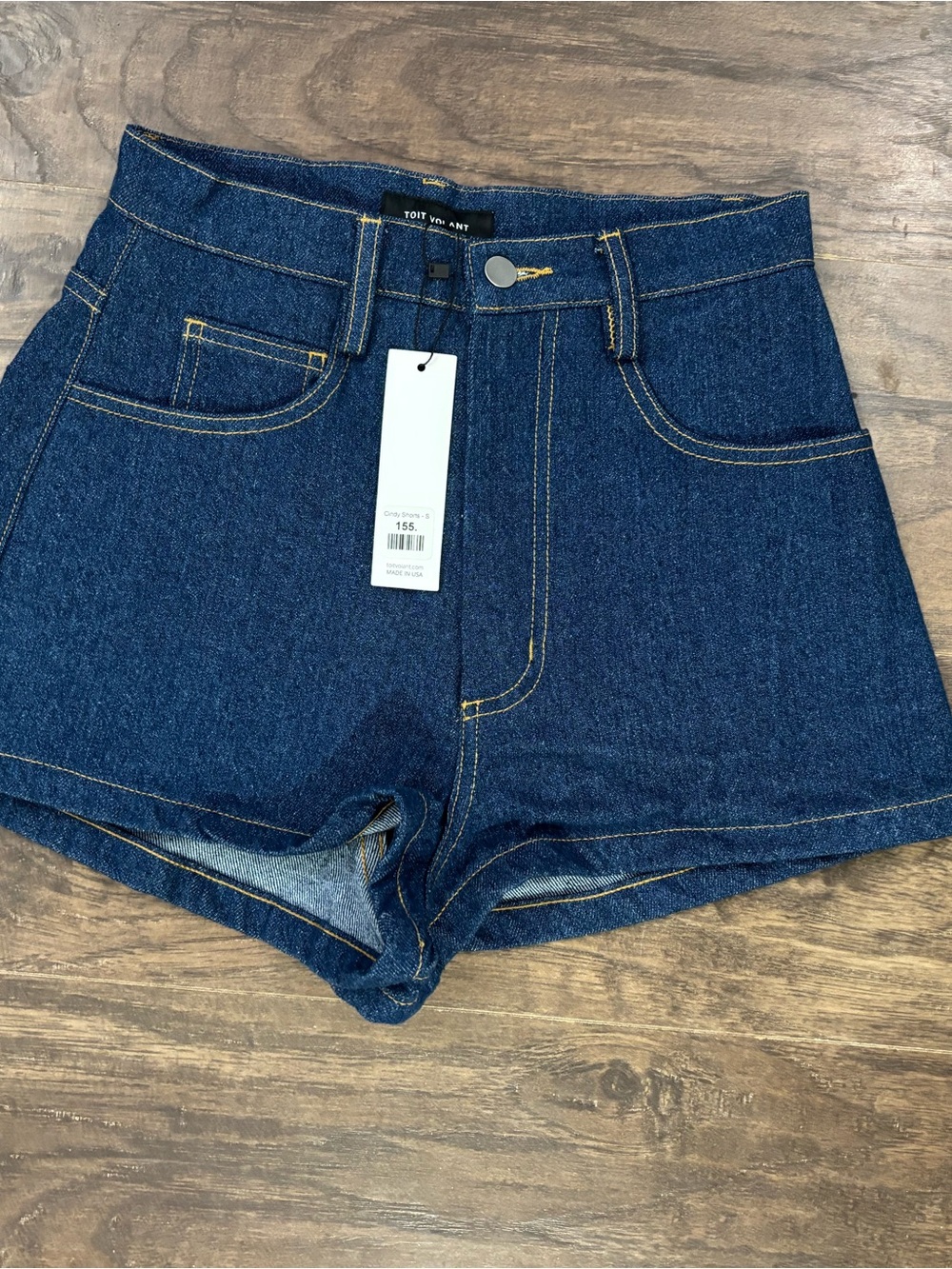 Toit von Ant High-Rise Indigo Denim Shorts